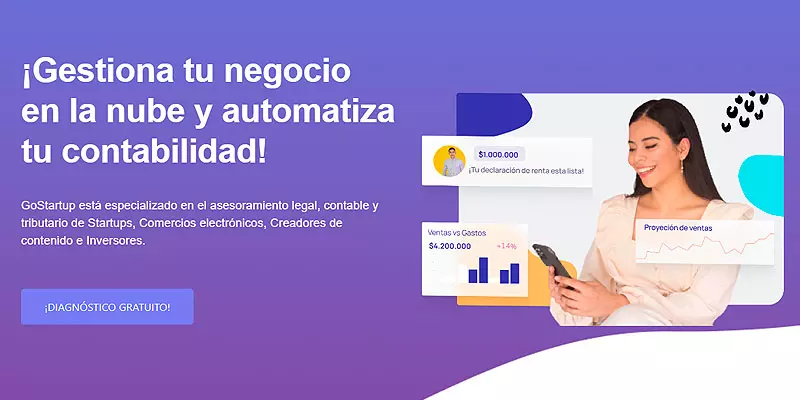 Ejemplo de Sitio Web de Tipo Página de Aterrizaje - GoStartup